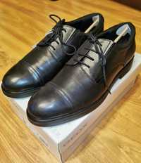 Pantofi formali Geox, noi, piele naturala, marimea 44