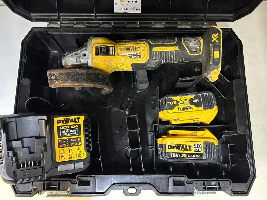 Polizor unghiular DeWalt DCG405, cu 2 acumulatoare,+incarcator  -D-