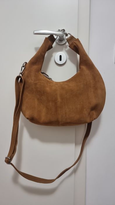 Geanta din piele naturala întoarsă