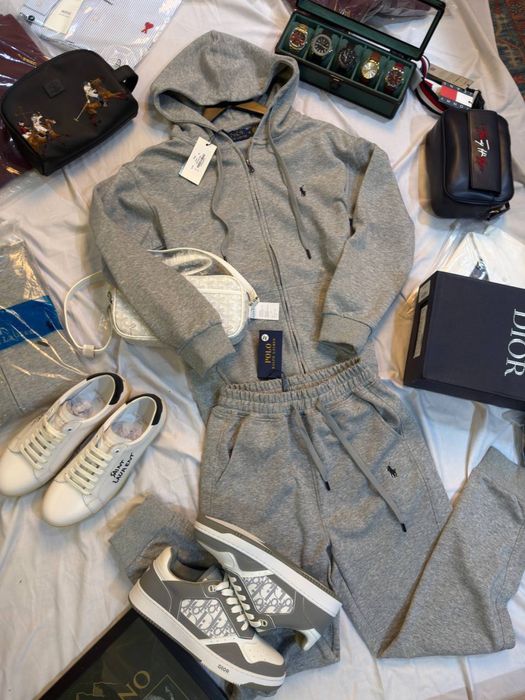 Двойка поло серый размер м