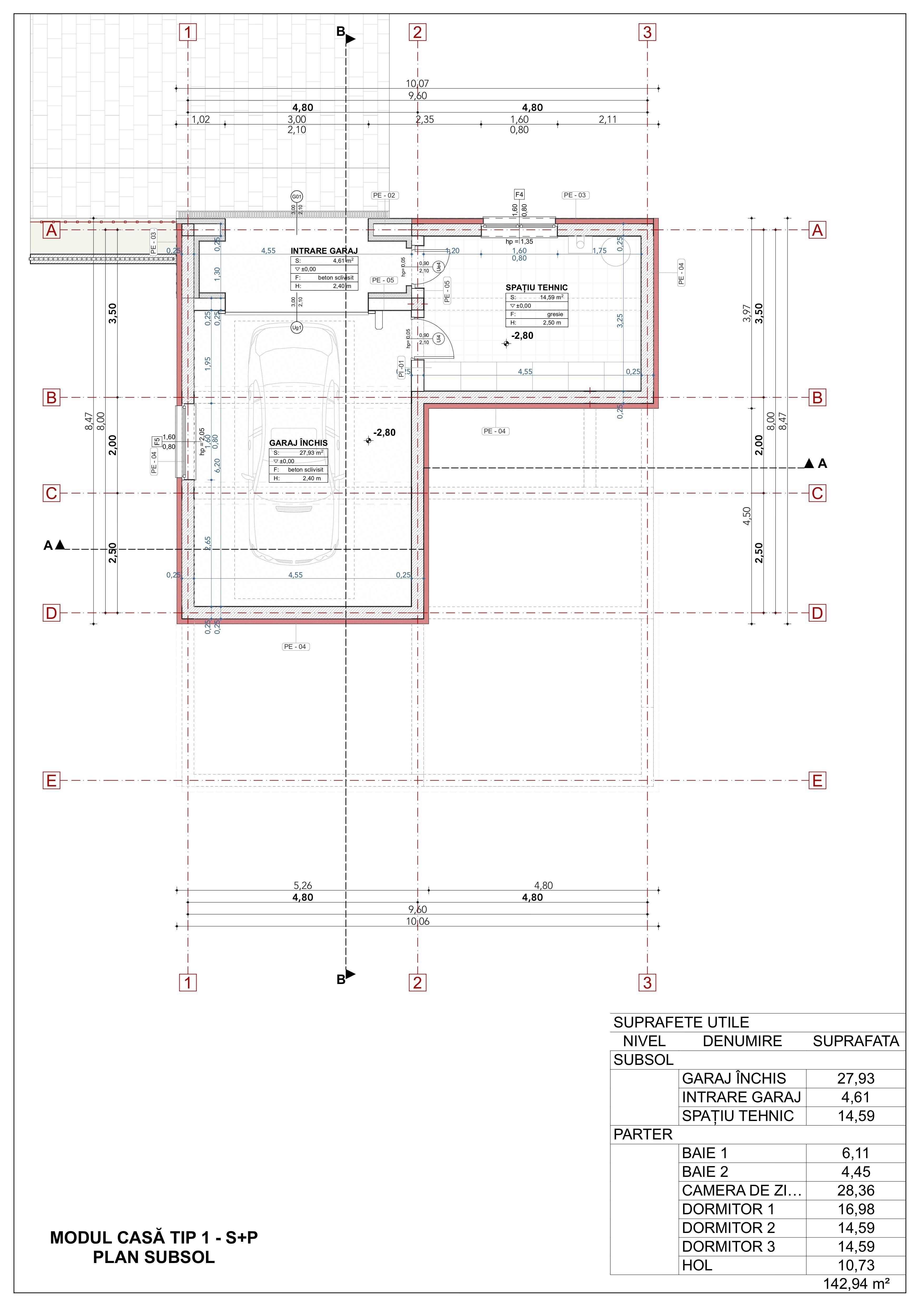 Casă individuală (TIP 2) S+P - CHINTENI, Str. Curcubeului - Family 5