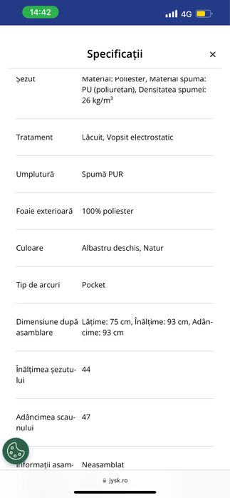 Balansoar JYSK NEBEL ca nou