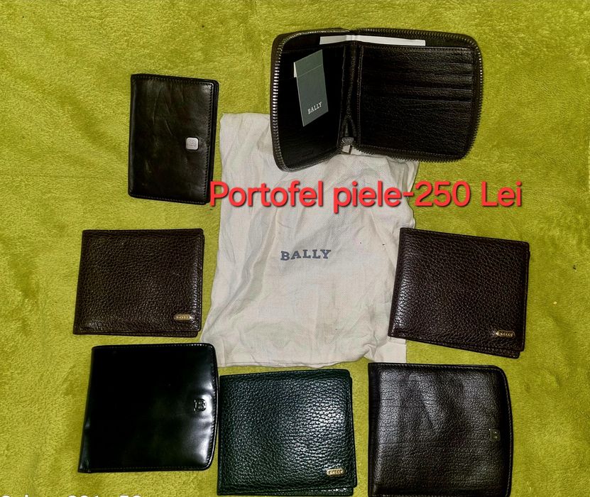 Cadou!Vand portofel  piele+curea  Bally(Italia)