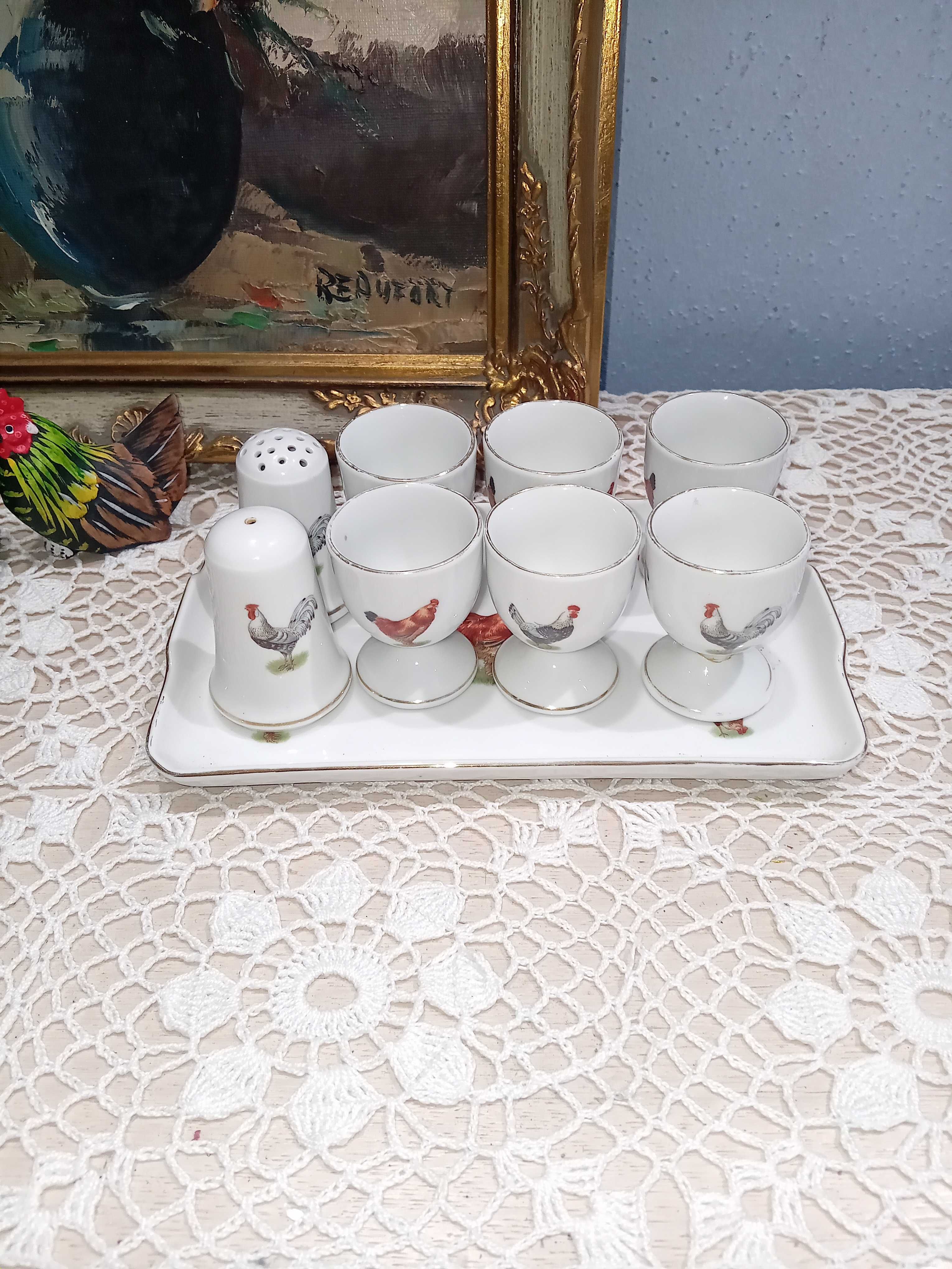 Комплект коктиери и солнички с подносче.Маркировка.