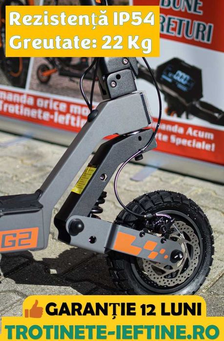 Trotineta Electrica KuKirin G2, Roti 10 inch, Suspensie Dubla