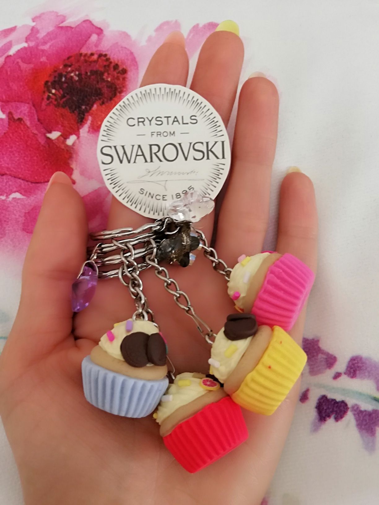 Ключодържател от полимерна глина и Swarovski