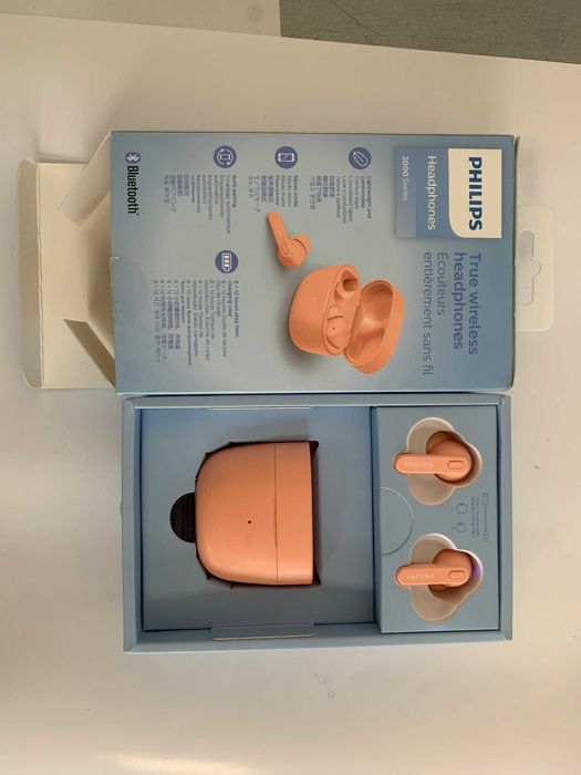 Безжични слушалки Philips - TAT2206PK/00, TWS, розови