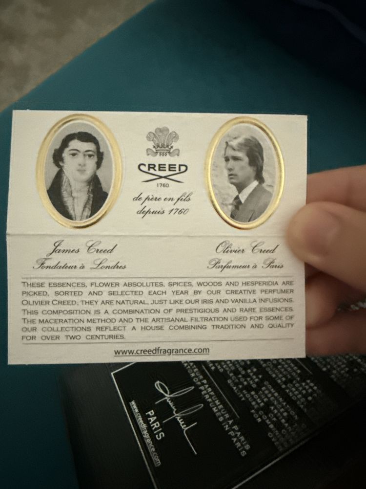 Creed aventus original karobka dakument