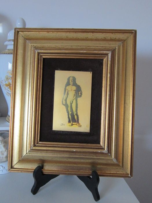 cadou rar Riace Warriors tablou Dorato 24K  aurit semnat Italy'70