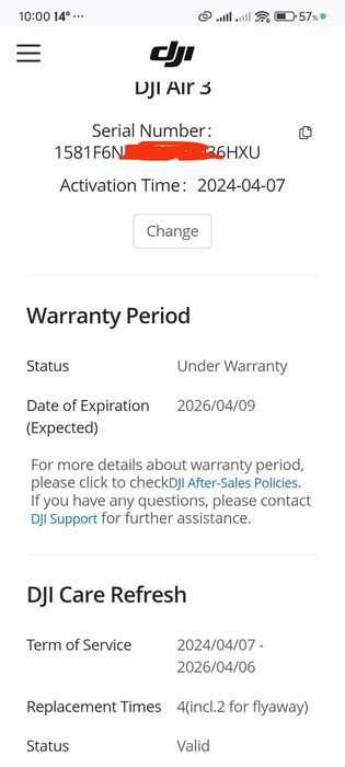 Dji Air 3 + Dji Care fresh до 06.04.2026