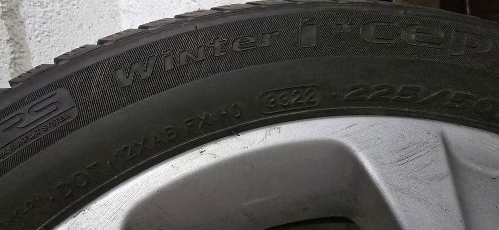 Jante aliaj ușor BMW cu anvelope iarnă Hankook 225/50 R17 98H XL