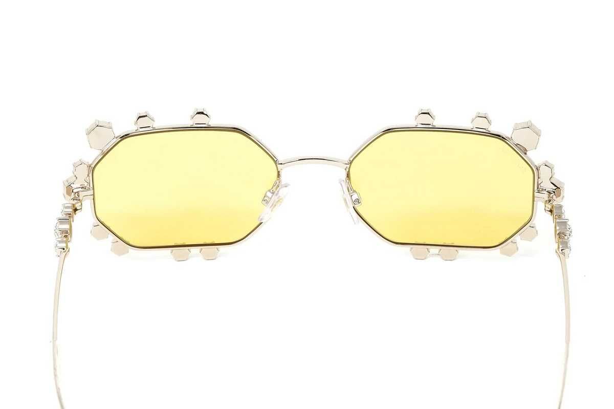 SWAROVSKI – Дамски слънчеви очила "GOLD & YELLOW BIG CRYSTALS" нови