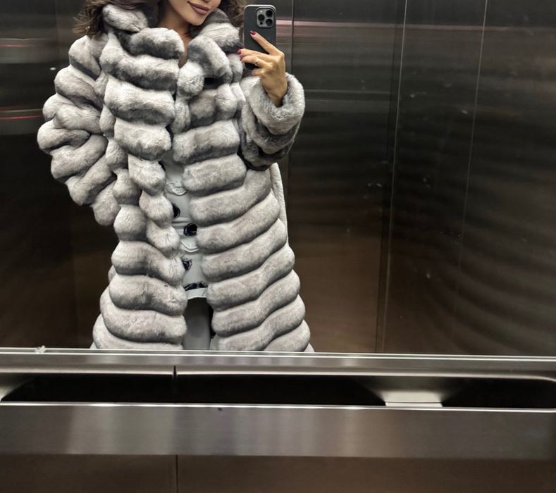 Шуба под шиншиллу искусственная