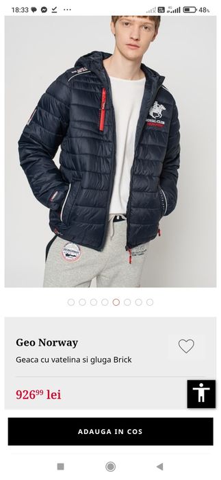 Geaca Geo Norway , Originală, Nouă