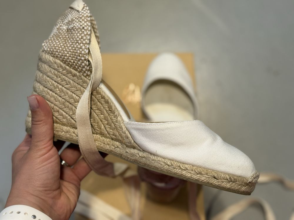 Espadrile Castaner albe, 40