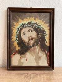 Гоблен Исус дървена рамка