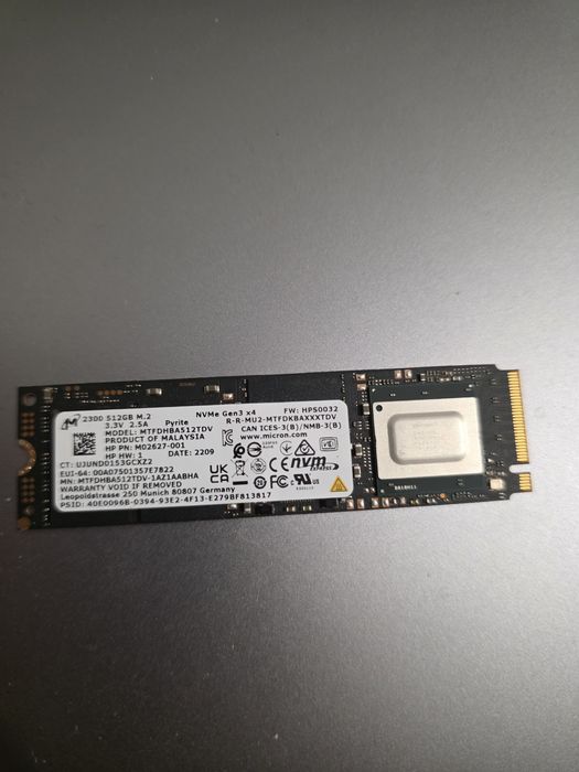micron SSD Premium  512GB M2 NVMe Gen3 x4