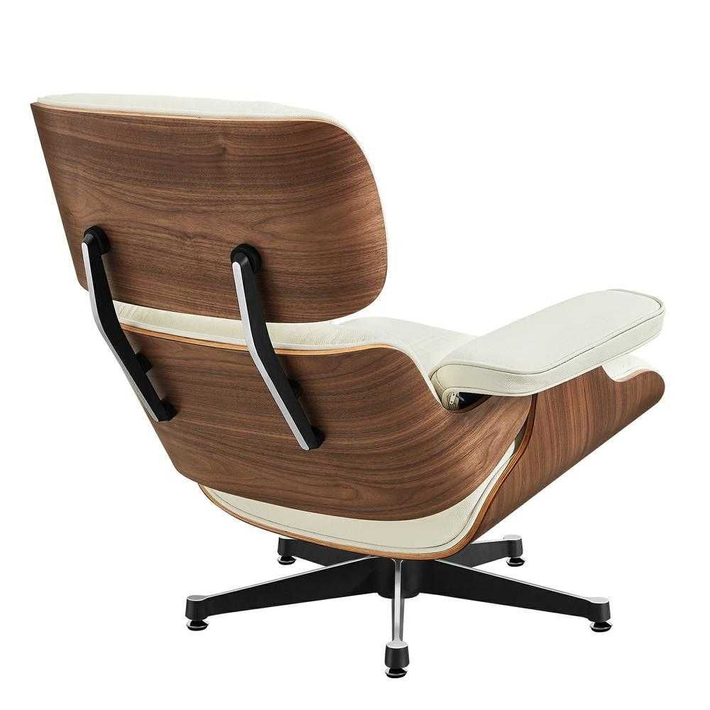 Fotoliu High-End Eames Lounge Chair cu Otoman furnir nuc