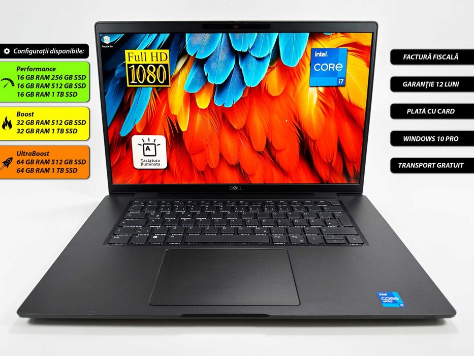 Laptop Dell Latitude i7 gen 11 16 gb ram 512 Full HD Garantie 12 luni