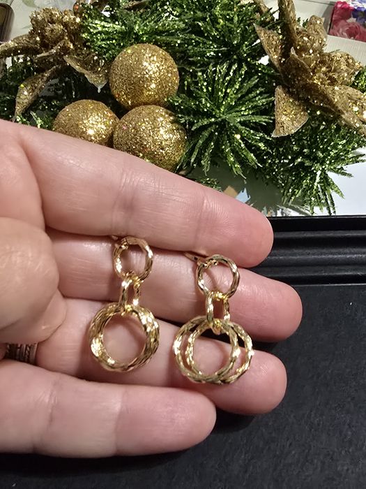 Cercei placati cu aur 14 karate