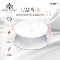 Lampa LED/UV S3 pentru manichiura Global Fashion 48W timer, fund...