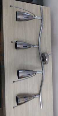 Lampa/plafoniera spot inox, mare 68cm , 4x40w (lustra , bec, electric)