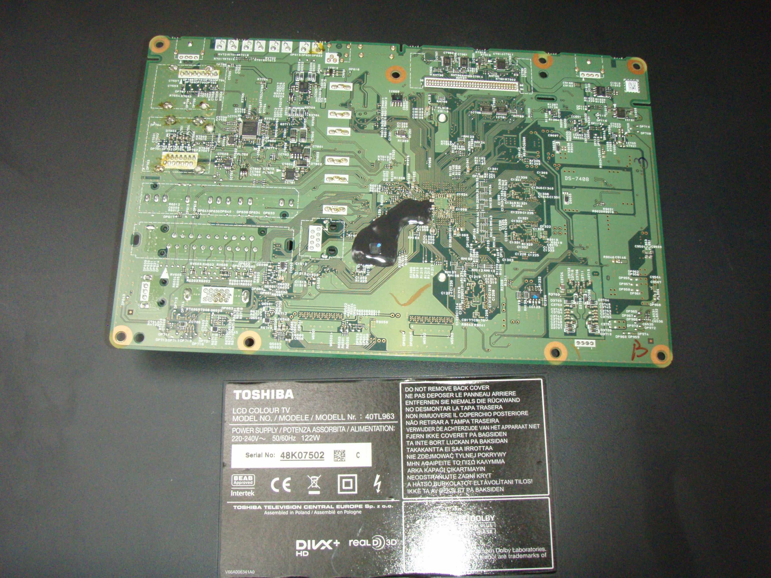 pb V28A001396A1 sursa V71A00022900 driver L400H2-2EB Toshiba 40TL963