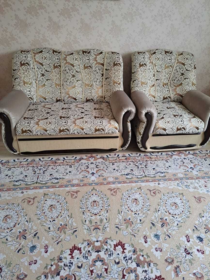 Диван - раскладушка и кресло ( набор мягкая мебель), пр-во Россия