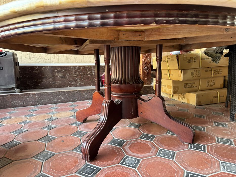 Стол дерево мрамор