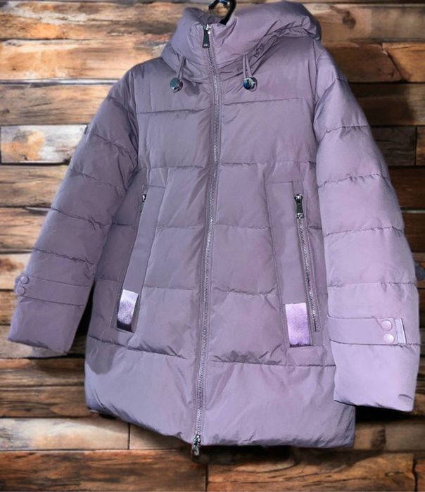 Пуховик зимний розовый