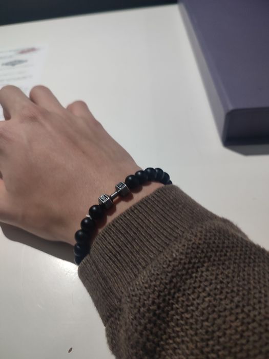 Brățară bărbați cu forma de gantera