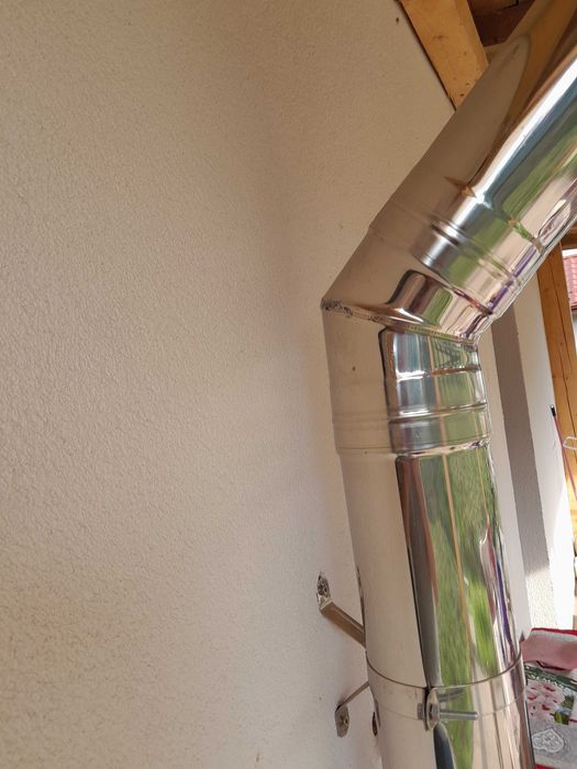 Centrală/șemineu/sobă peleți Fornello 25kw plus coș de fum