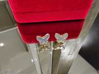 Van Cleef & Arpels VCA Gold Sweet Alhambra Butterfly Дамски Обеци