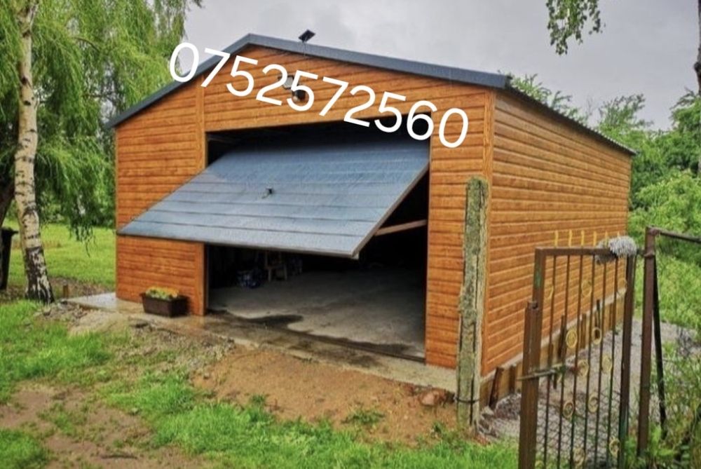 Garaje pe structuri metalice învelite cu panou senwis
