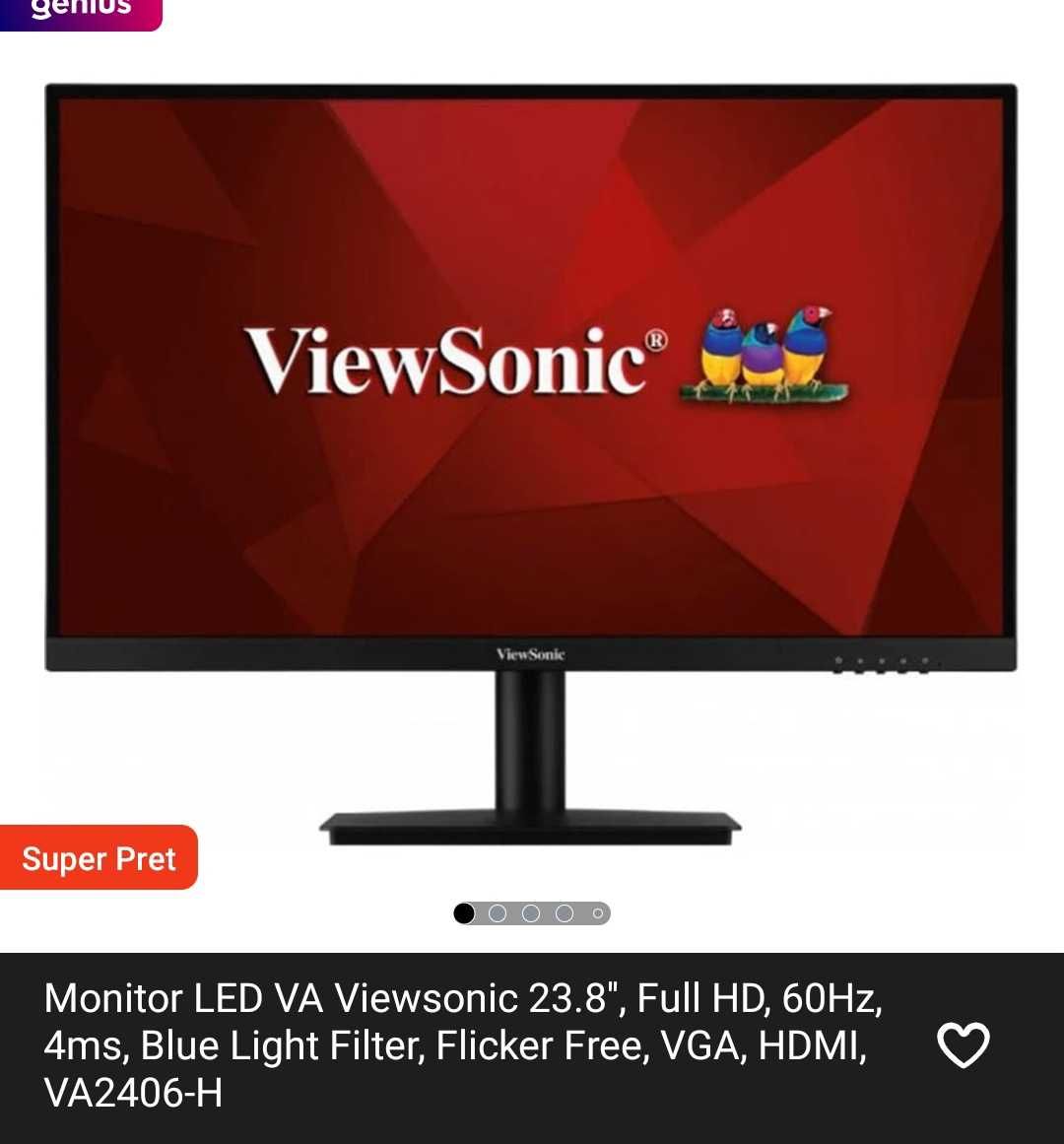 Monitor ViewSonic 60 de hz
