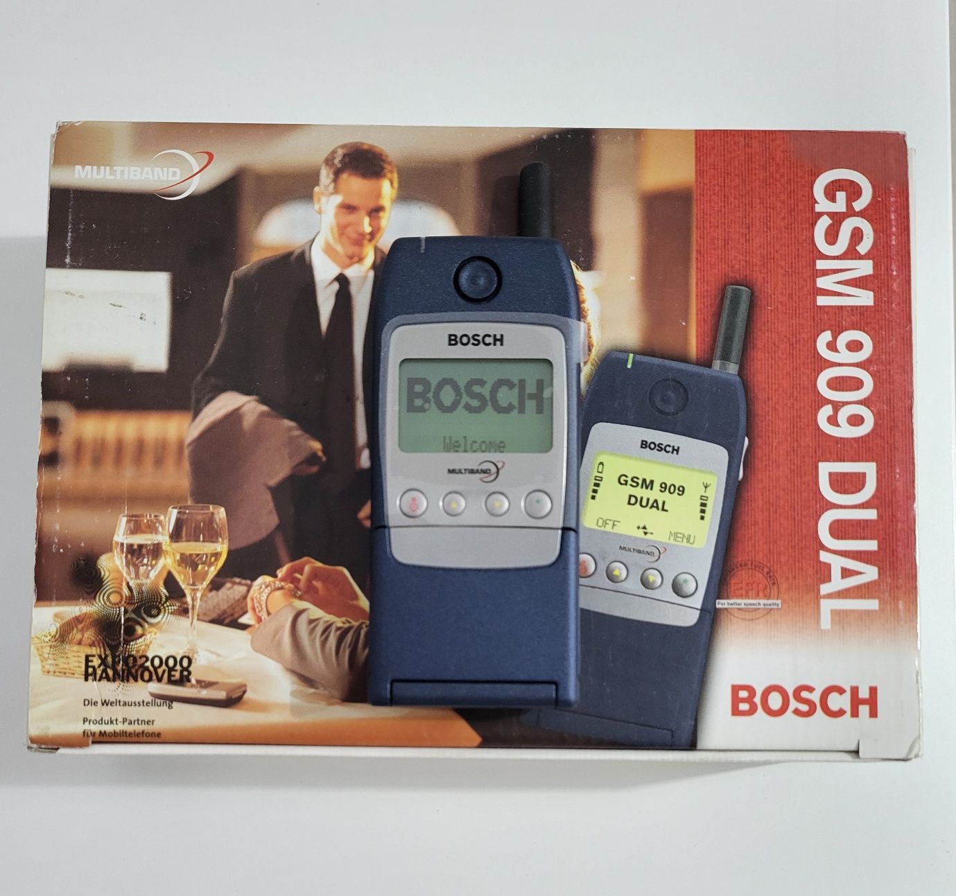 Bosch 909. Nou. 0 minute. Folie ecran. Full box. Denmark. Liber retea.