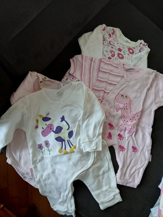 Дрешки за момиченце 3-6 м. С дълги ръкави