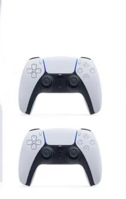 2 белых геймпада на ps5