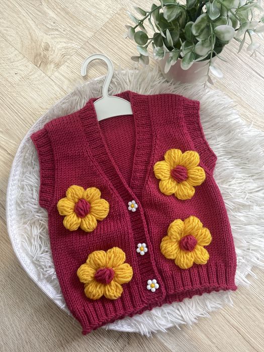 Ручная работа . Жилетка 1-2 жас