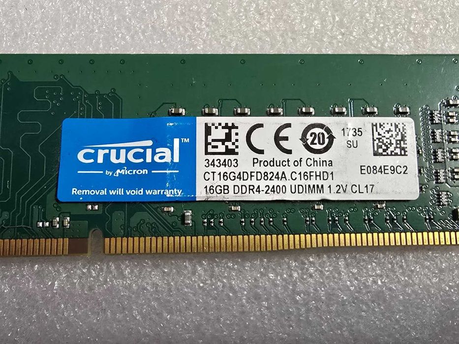 Memorie RAM desktop Crucial 16 GB, DDR4, 2400 MHz, CL17, Non-ECC