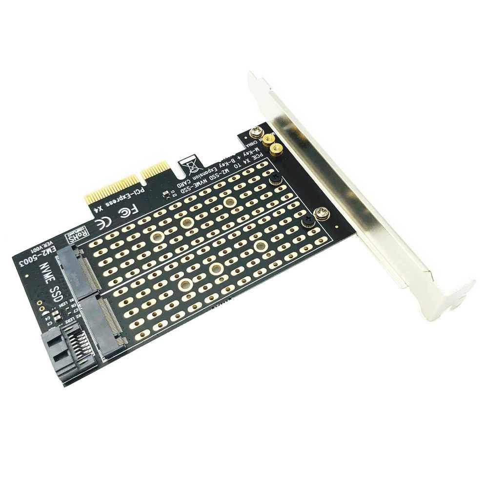 Adaptor M.2 NVME NGFF la PCI-E X4 X8 X16 M key B key pentru PC SSD