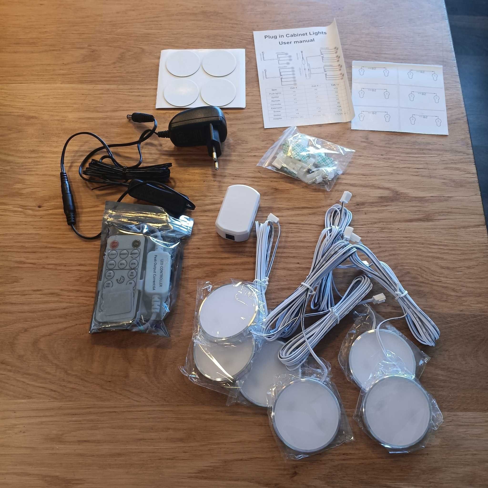 НОВИ! LED лампи 12V, димируеми, с дистанционно, 6 бр/к-кт
