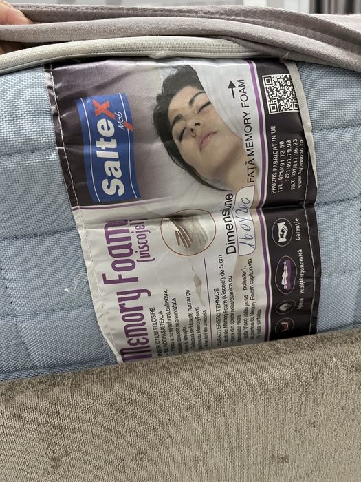 Pat Mobexpert 160x200 cu saltea Memory Foam