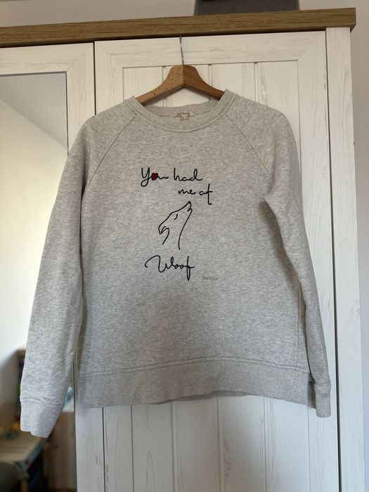 Barbour дамски сив суитчър EU36 100% памук