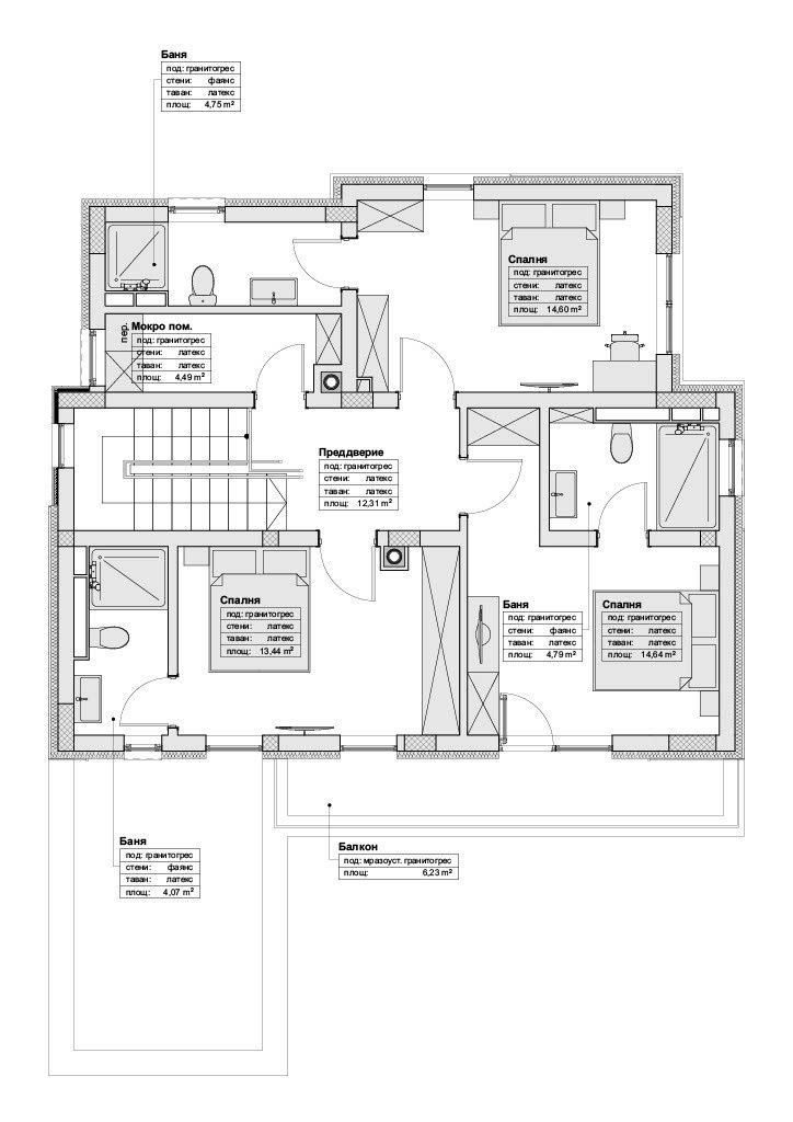 Продава се Къща в Пловдив, Беломорски - 213 кв.м за 1200 €/кв.м - Снимка #7
