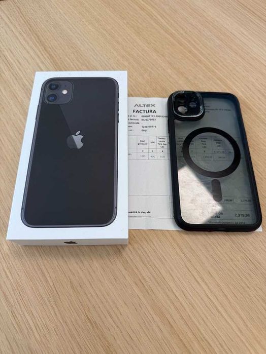 iPhone 11 black 64 GBperfect functional, cu capac spate fisurat