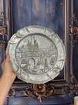 DN284 Farfurie decorativa material gen aluminiu decorativa 1.2kg 34cmD