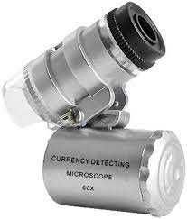 Mini microscope 60x pocket with LED light