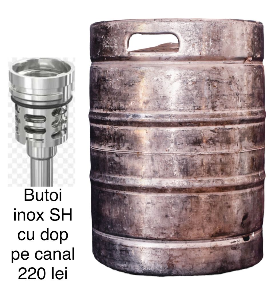 Butoi inox butoaie bere 100 litri pt hidrohor sau cazan