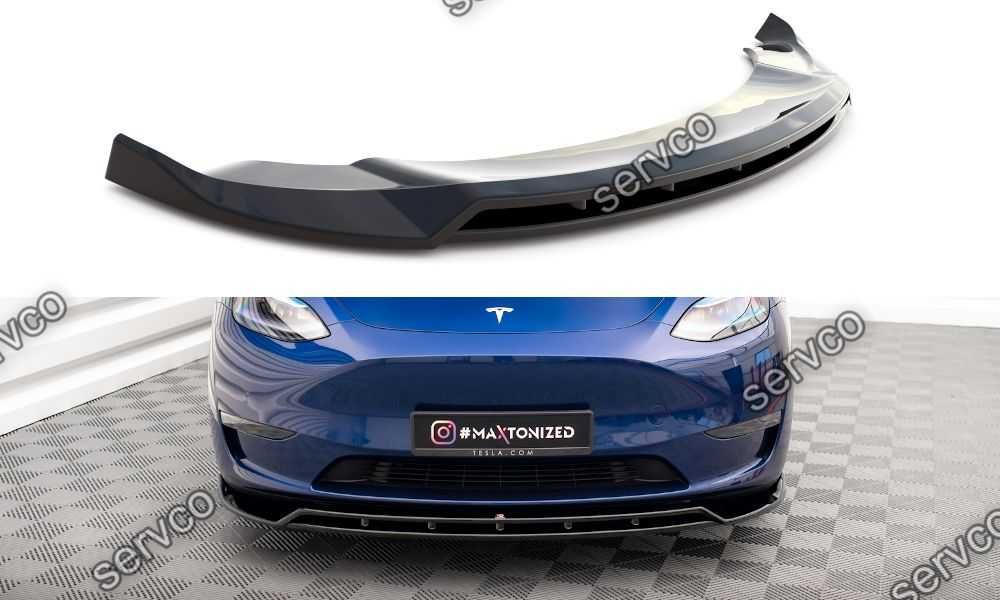 Prelungire splitter bara fata Tesla Model Y 2020- v2 - Maxton Design